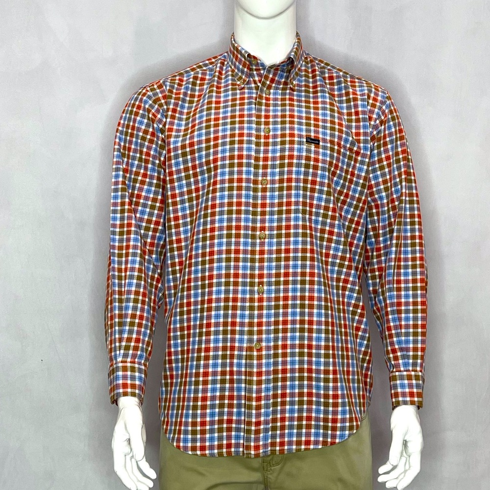 FACONNABLE CHECK BUTTON DOWN OXFORD SHIRT